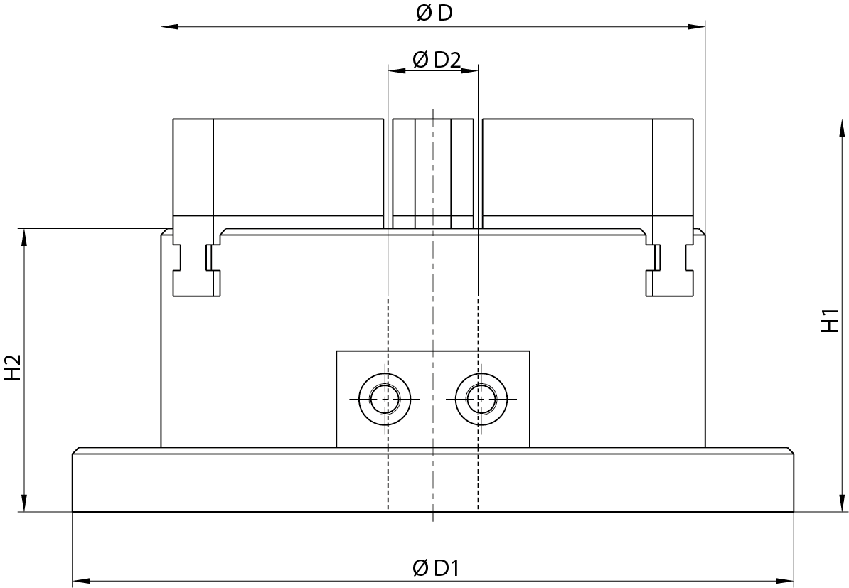 Planzeichnung Dreibackenfutter DBF-PH 