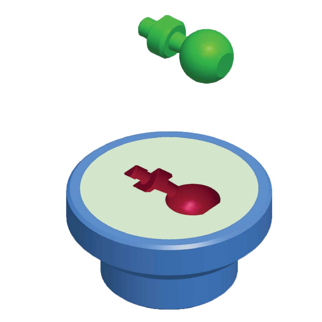 Werkstück im Knetharz positionieren