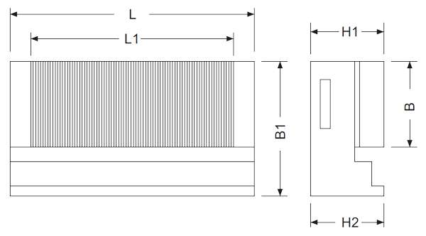 Maße Permanent Magnetspannplatte SPNM-W