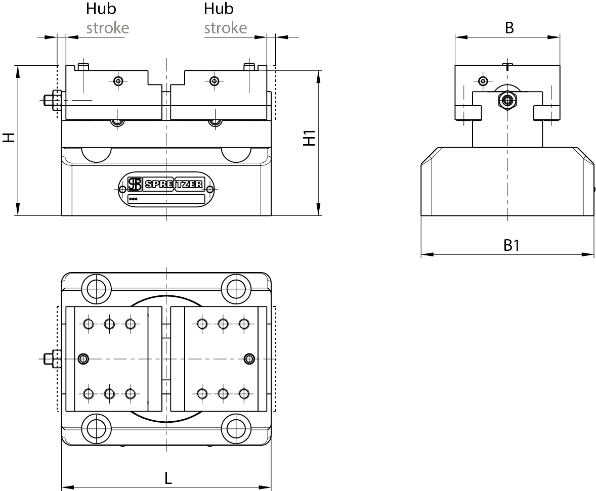Pneumatischer Zentrischspanner PZS
