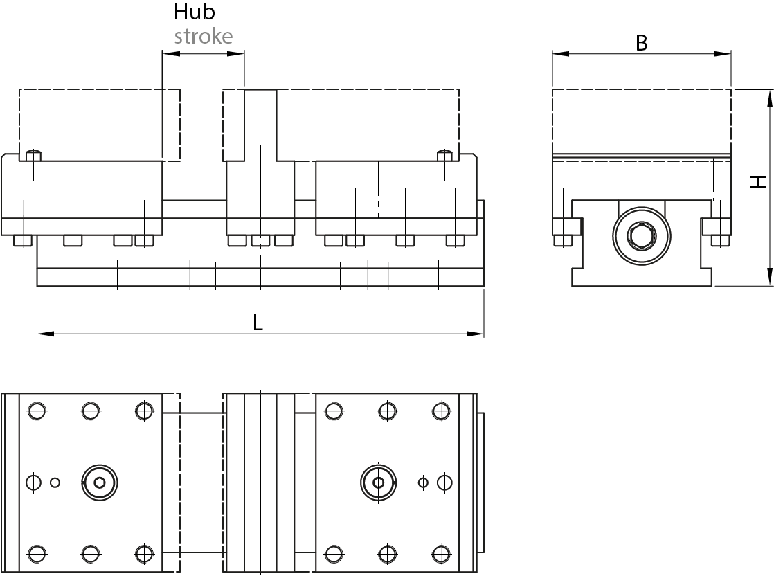 Planzeichnung mechanischer Doppelspanner MDS