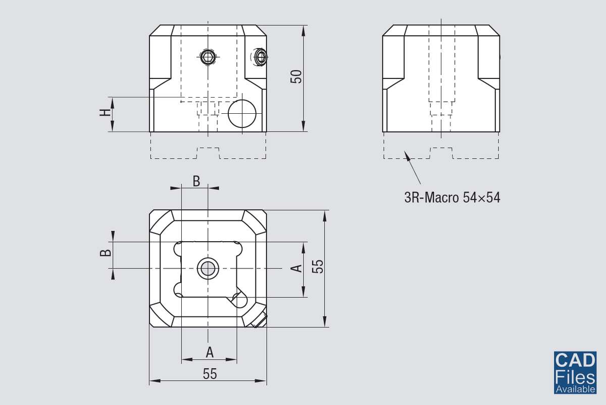 Planzeichnung Vierkant-Elektrodenhalter 