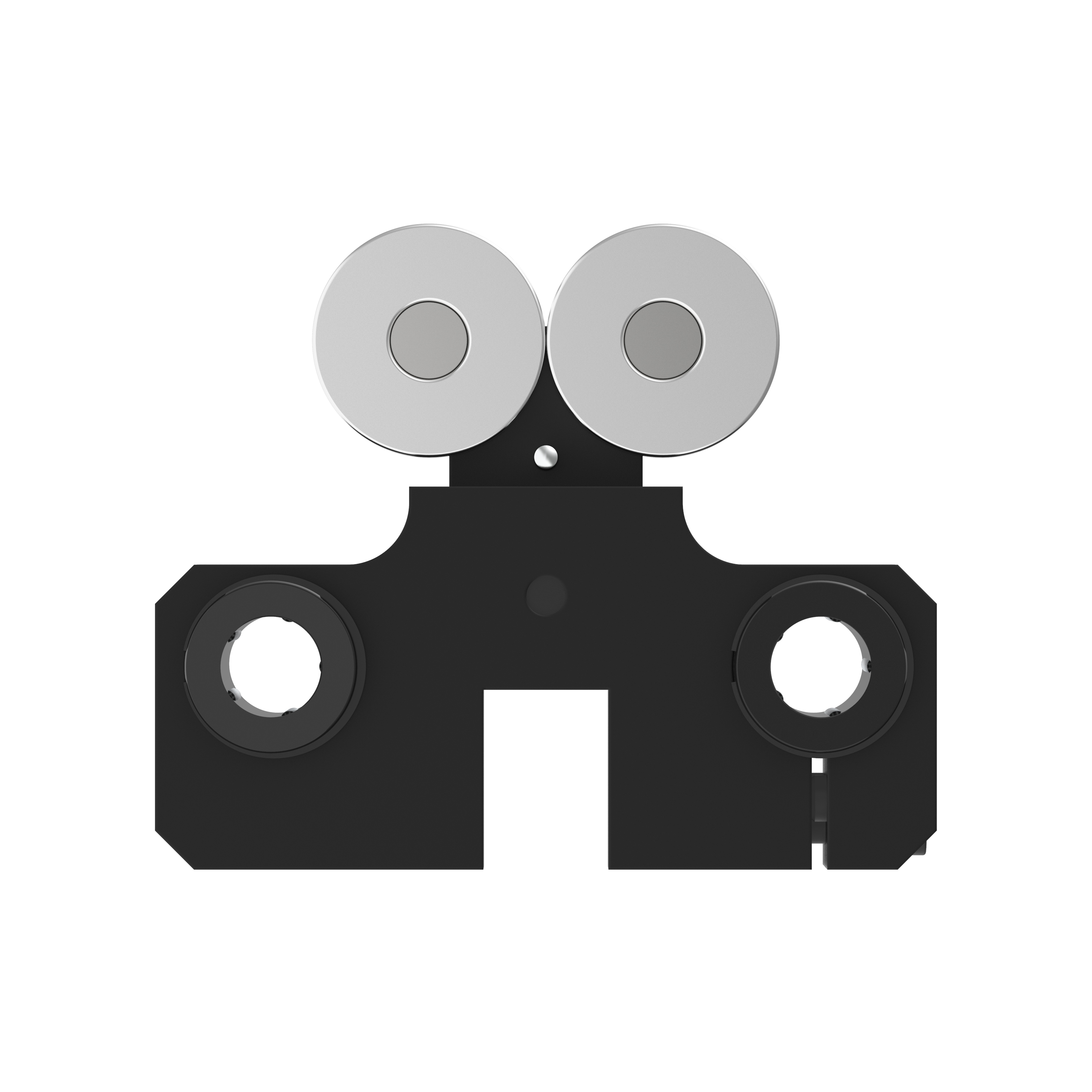 Messschlitten mit Auflagerollen von links