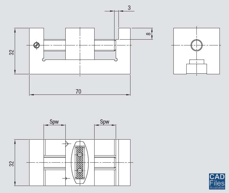 Planzeichnung Projektorschraubstock PSP