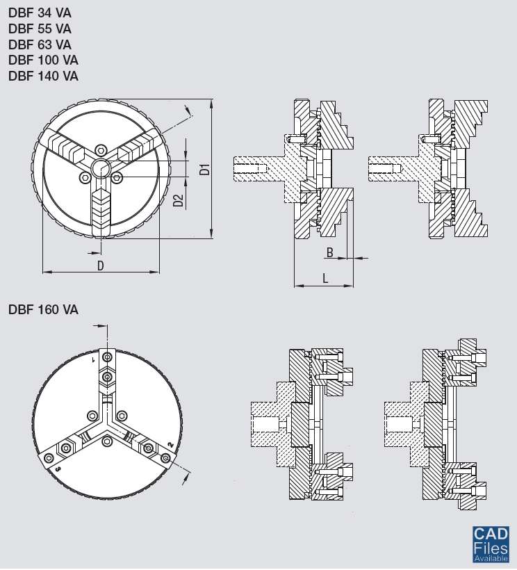 Planzeichnung Spannfutter DBF VA