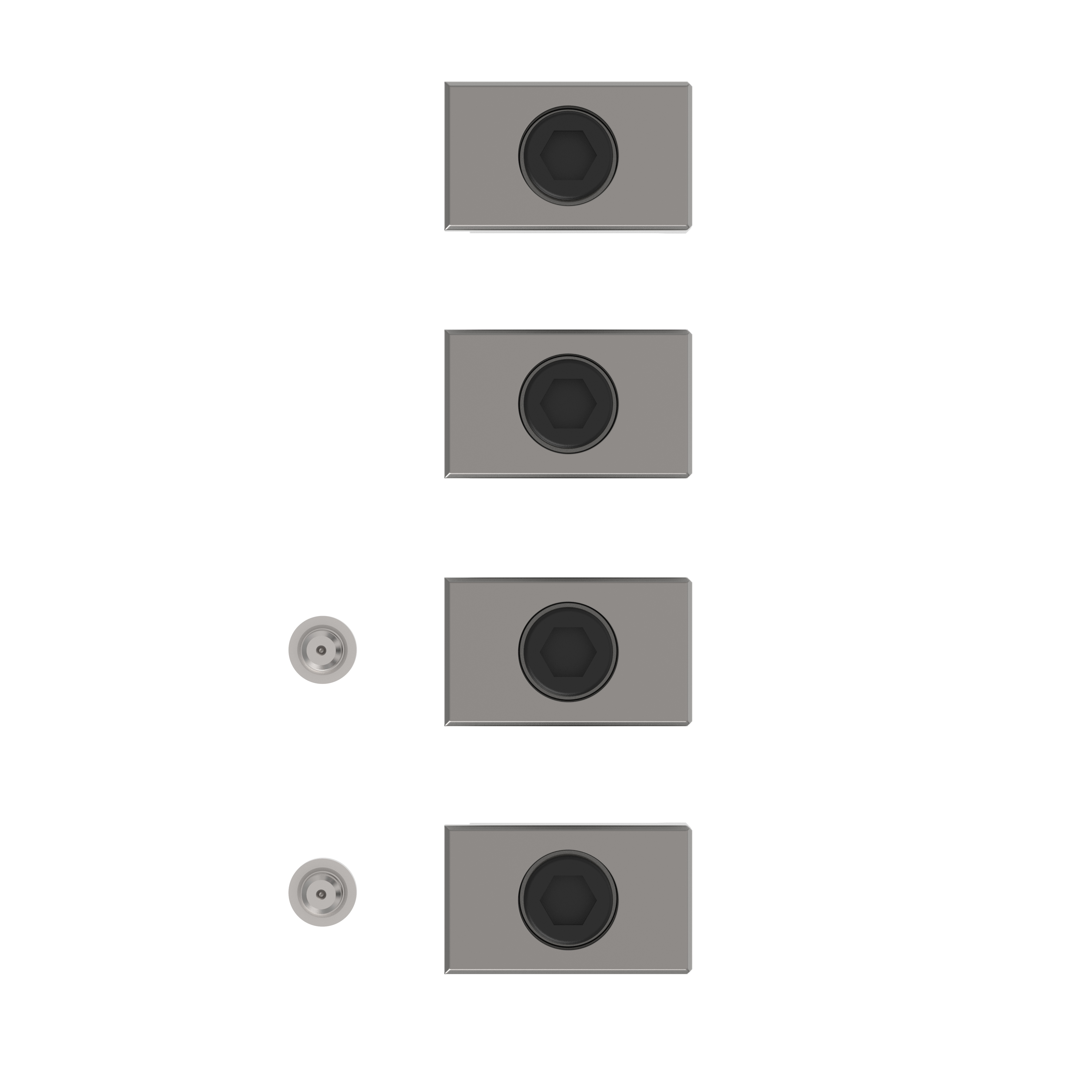 Befestigungssets für T-Nut 12 mm / 14 mm / 18 mm von oben