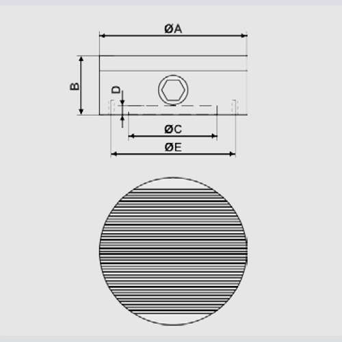 Maße Permanent Magnetrundfutter SPRN
