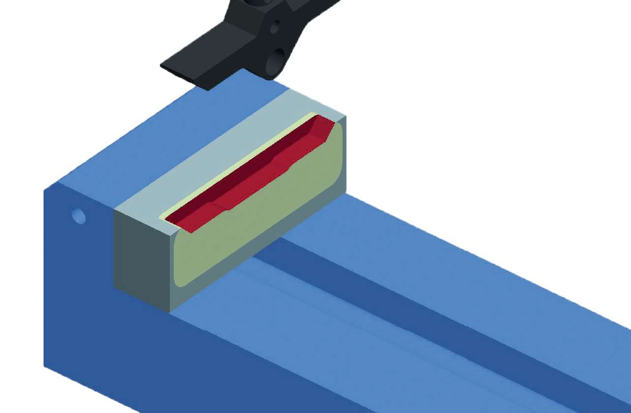 Werkstück im Knetharz positionieren
