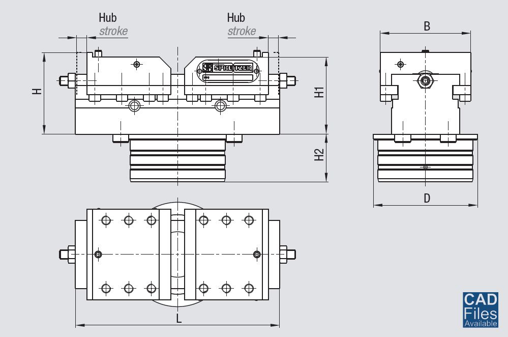Aufbau der Einbauversion des Zentrischspanners HZS
