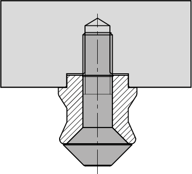 Montage mit Spannzapfen-Schrauben für Nullpunktspannsystem ZPS
