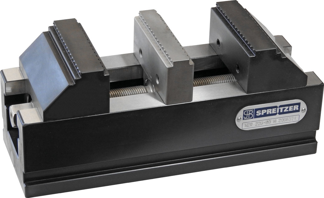 Mechanischer Zentrischspanner MZR 220-80 als Doppelspanner mit Mittenbacken