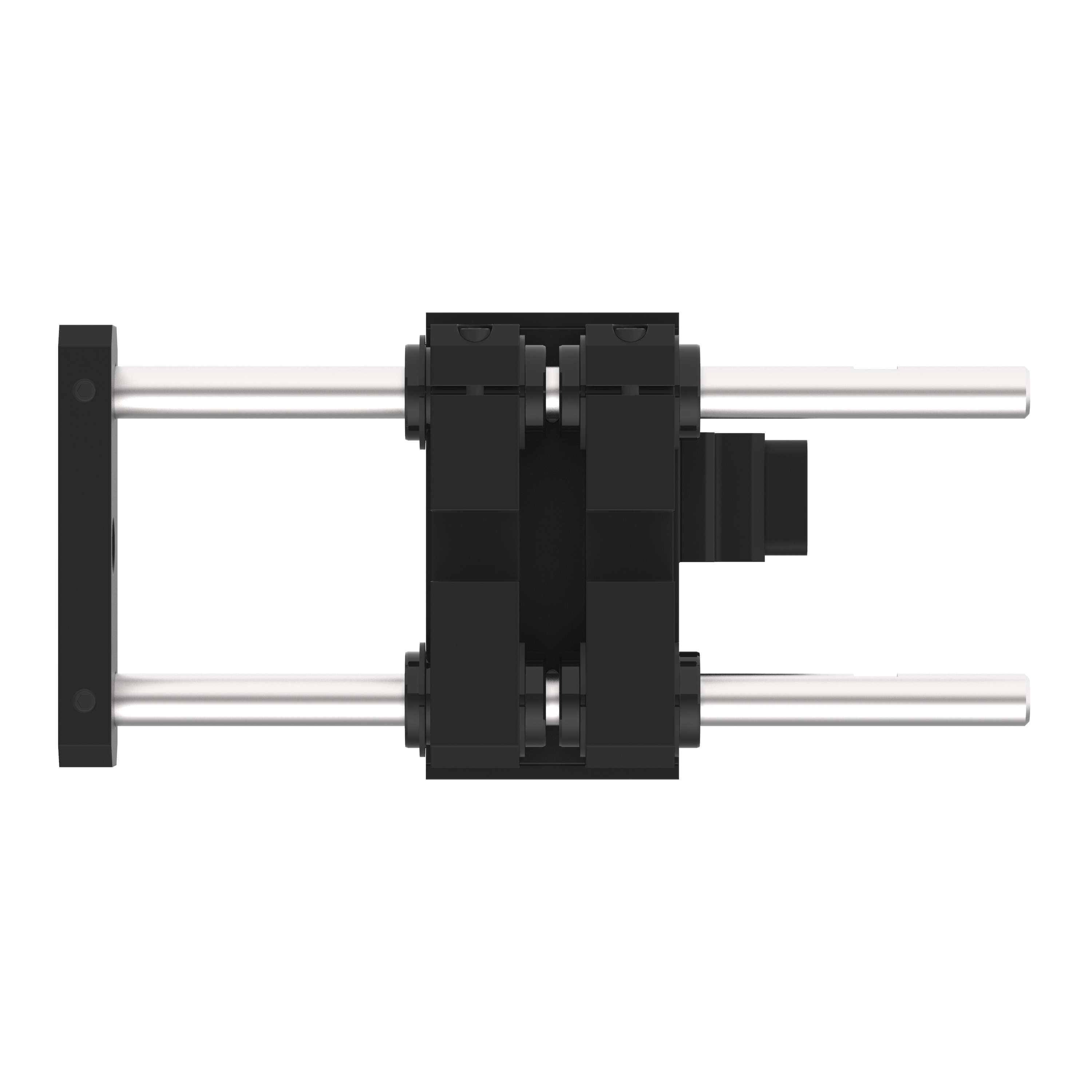 Kreuzschlitten mit Messmittelaufnahme für Rundlaufprüfgerät RPG von unten