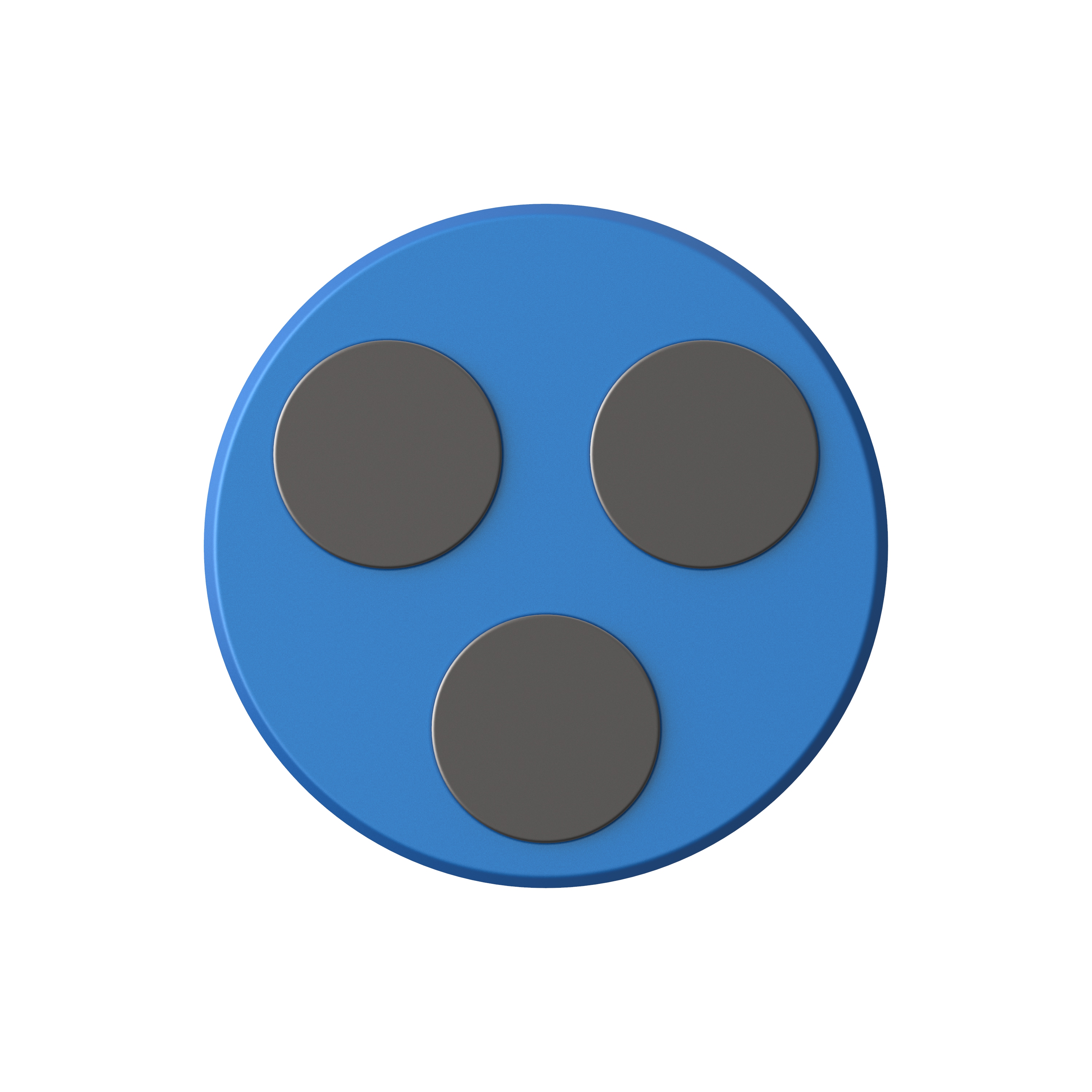 ALUMESS.junior/ALUMESS.maxx Magnetauflage Ø30-3mm von oben