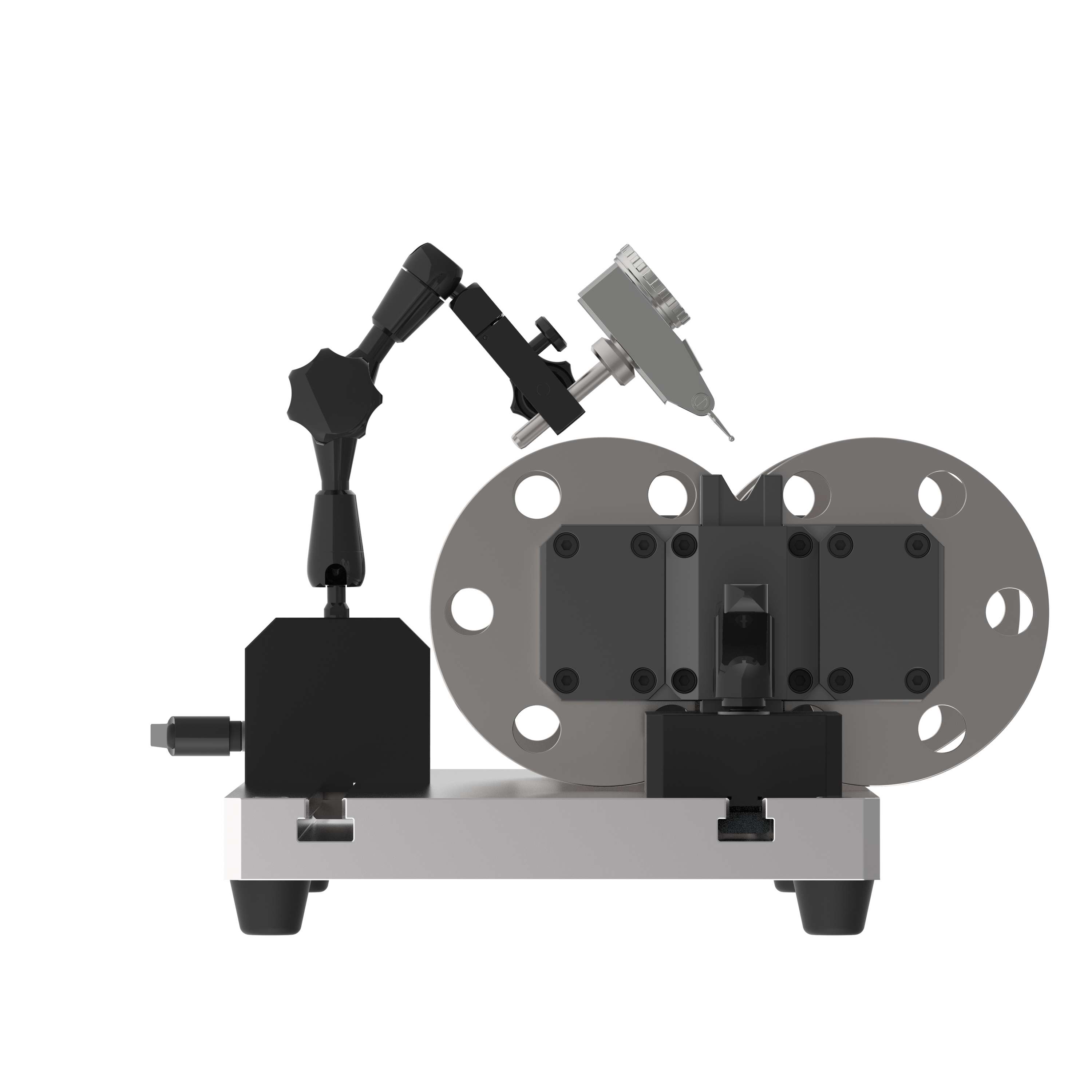 Rundlaufprüfgerät RPGR 600 mit Abrollböcken Rückansicht