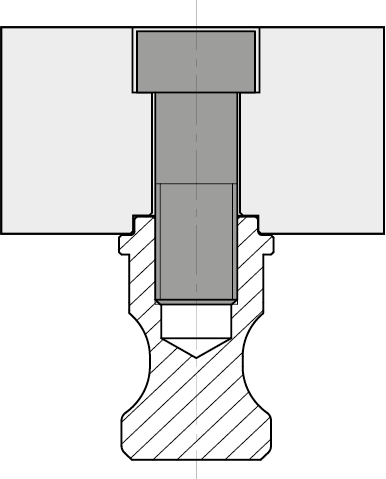 Montage mit Schraube ISO 4762
