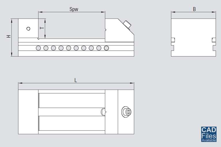 Präzisions-Niederzugschraubstock N Planzeichnung