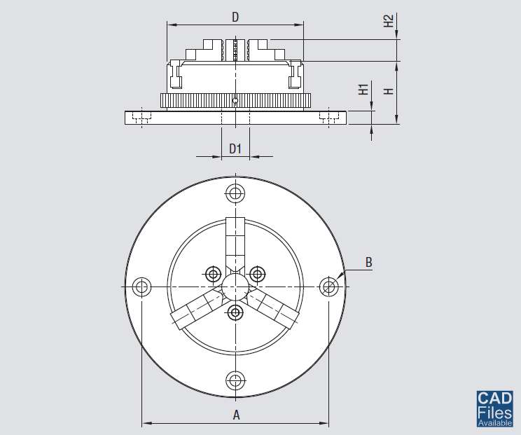 Planzeichnung Spannfutter DBF