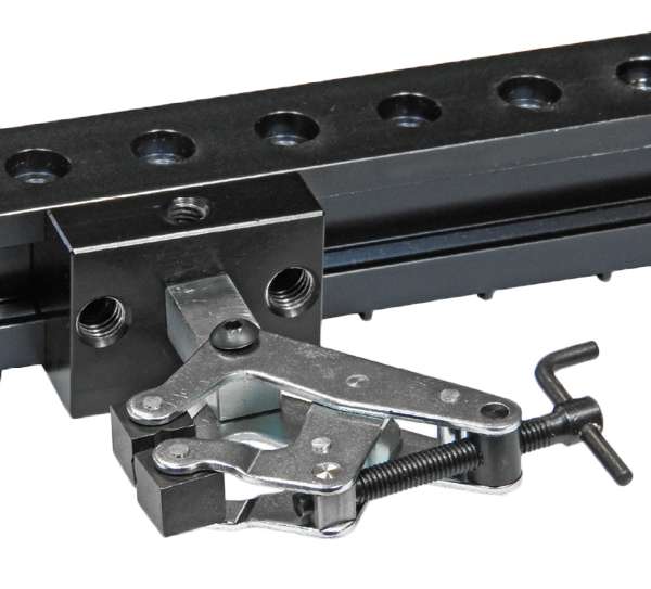 ALUMESS.maxx Spannhand auf ALUMESS.optic Halter mit Gewinde