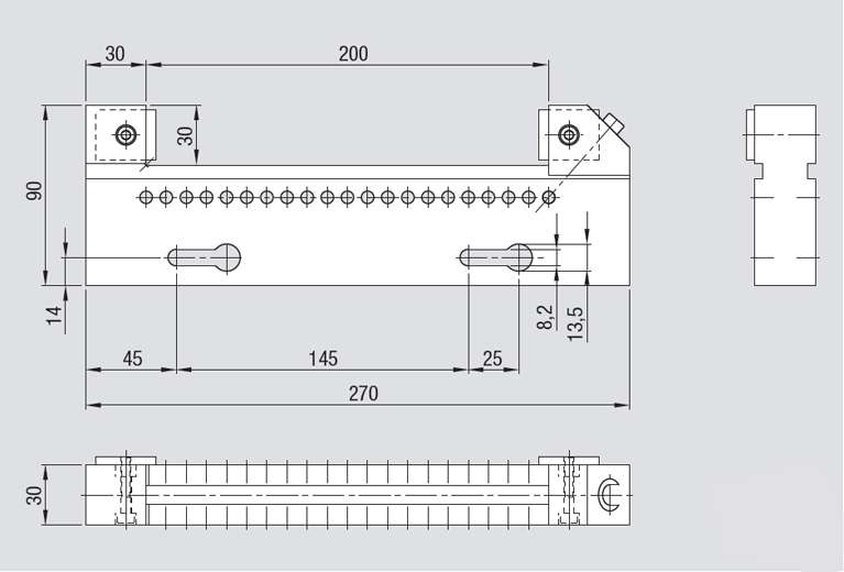 Planzeichnung Erodierschraubstock E