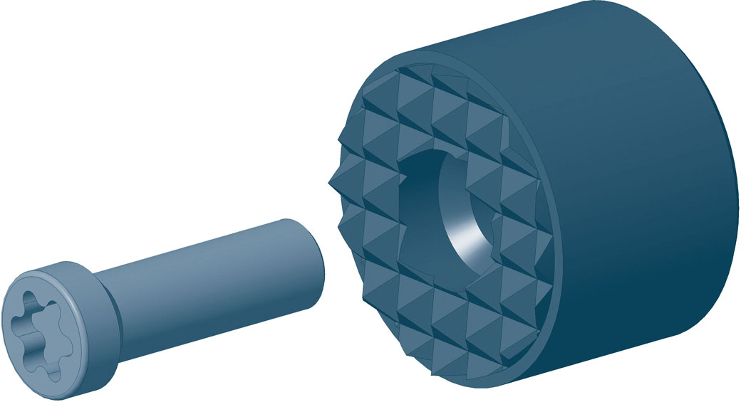 Stahl gehärtet – Befestigung von vorn