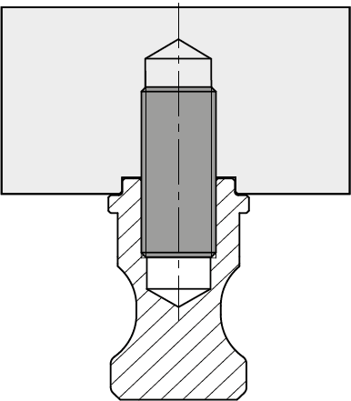 Montage mit Gewindestift ISO 4026