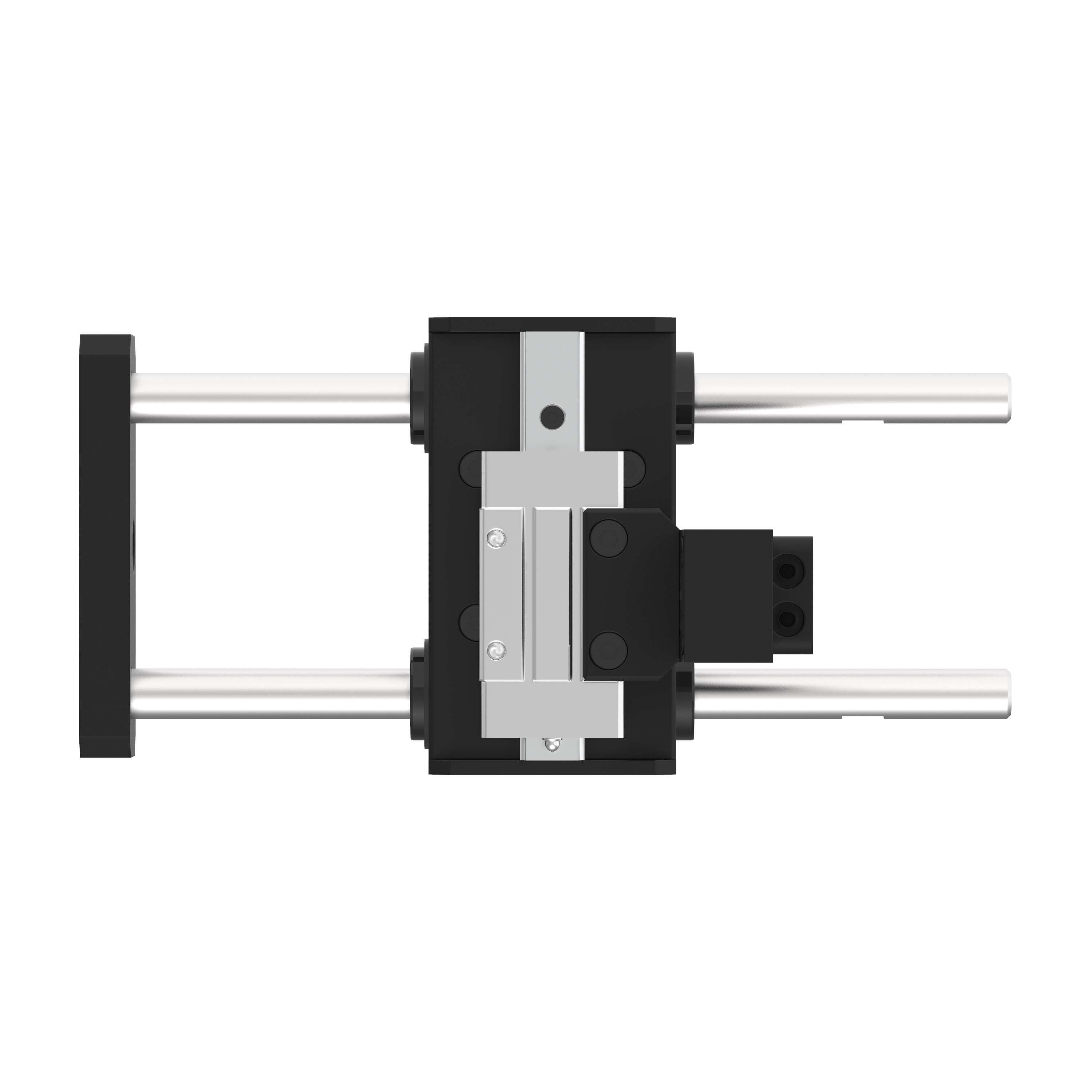 Kreuzschlitten mit Messmittelaufnahme für Rundlaufprüfgerät RPG von oben