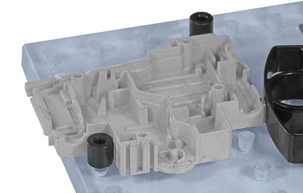 Aufbaubeispiel ALUMESS.optic Auflagebolzen auf Palette