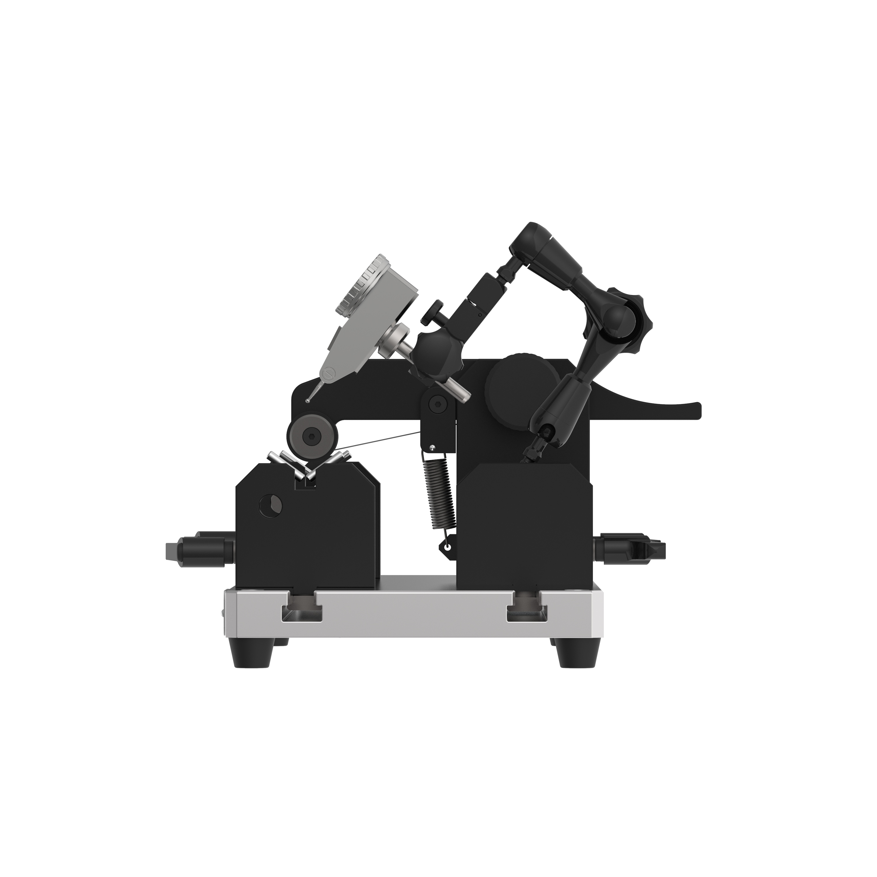 Rundlaufprüfgerät RPGP 350 mit Auflageprismen Vorderansicht