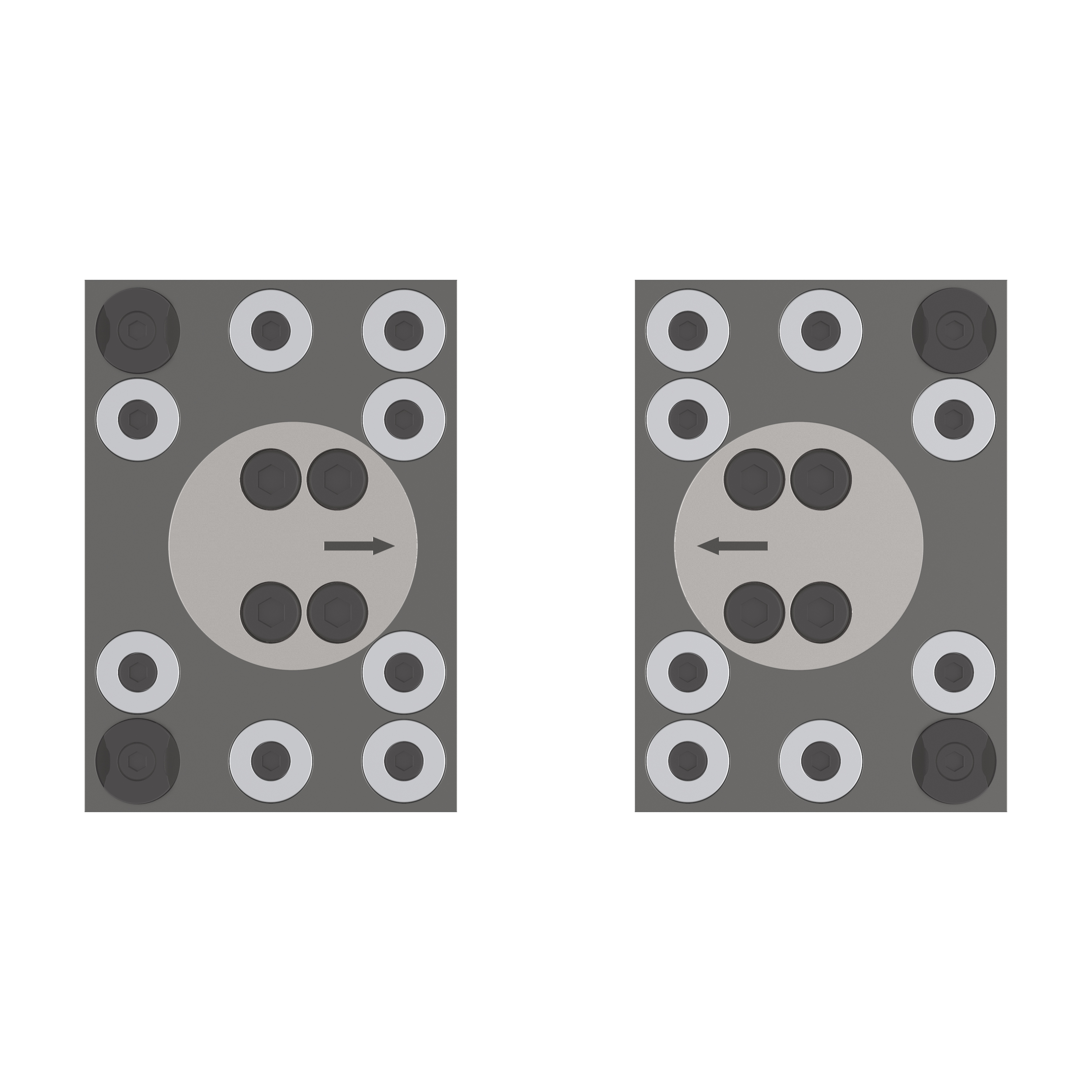 Pendelbacken mit Gripeinsätzen Nr. B209800540 von oben