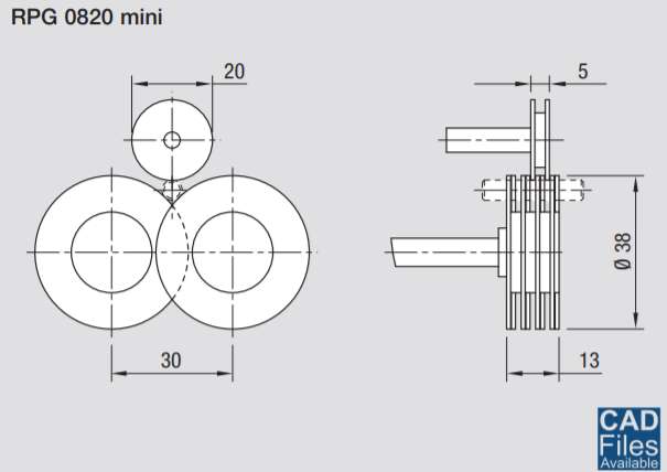 Planzeichnung Rundlaufprüfgerät RPG 0820 mini