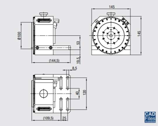 Planzeichnung Direktteilapparat mit Planscheibe 