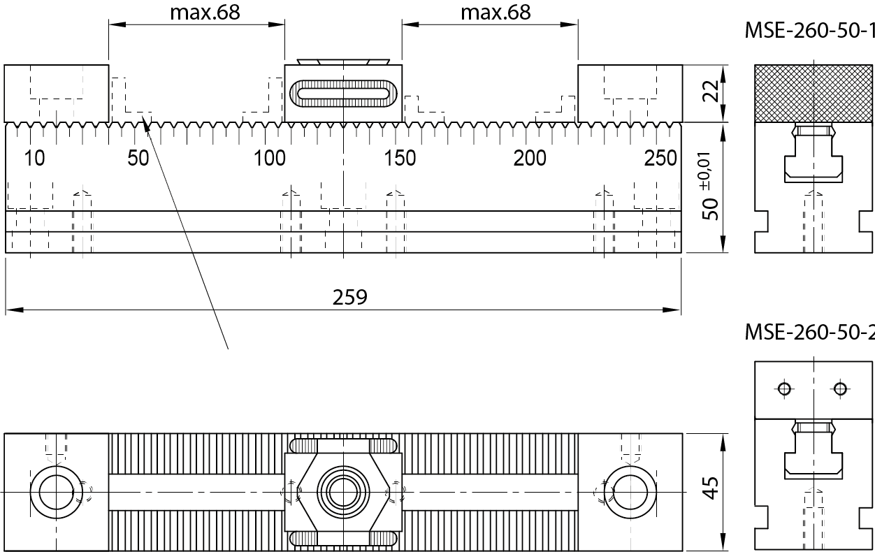 Planzeichnung Mehrfachspannsystem MMS