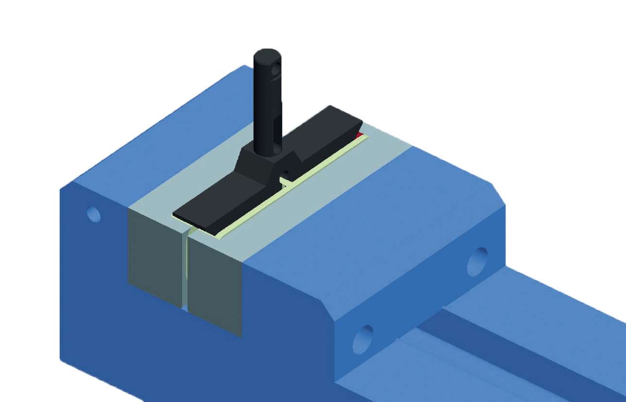 Werkstück im Knetharz spannen