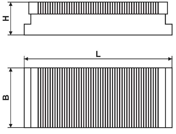 Maße Elektro-Permanent-Magnetspannplatte SPEFP