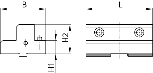Planzeichnung Adapterbacke für MZS B