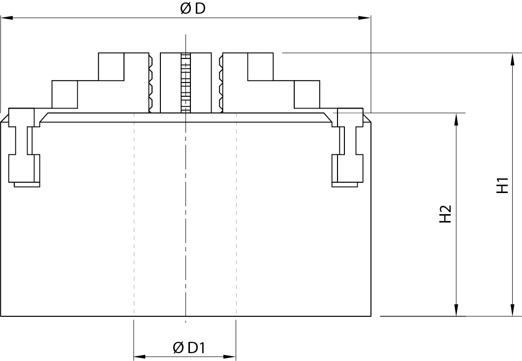 Planzeichnung Dreibackenfutter DBF