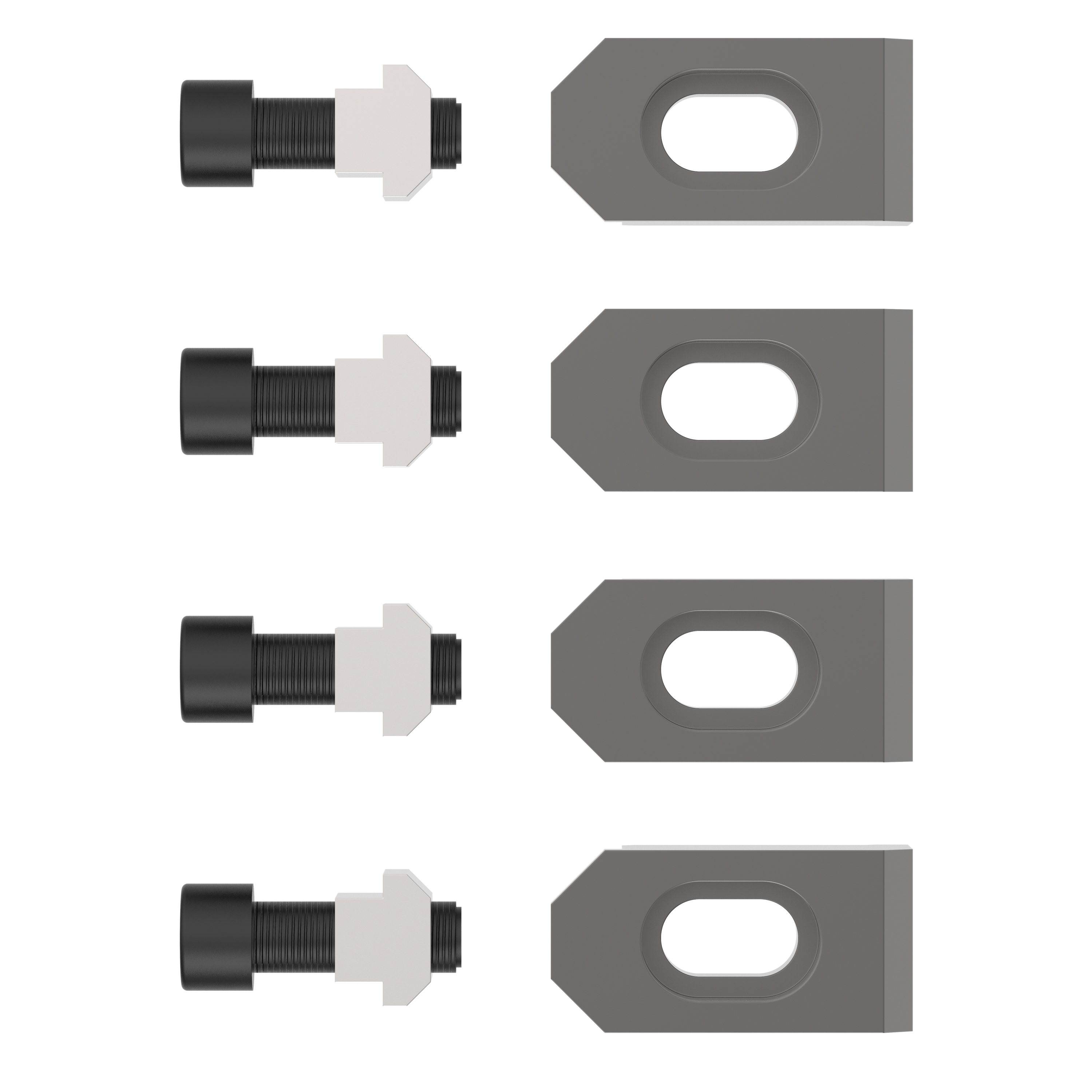 Befestigungsset für 4-fach Spanneinheit ZPS von oben