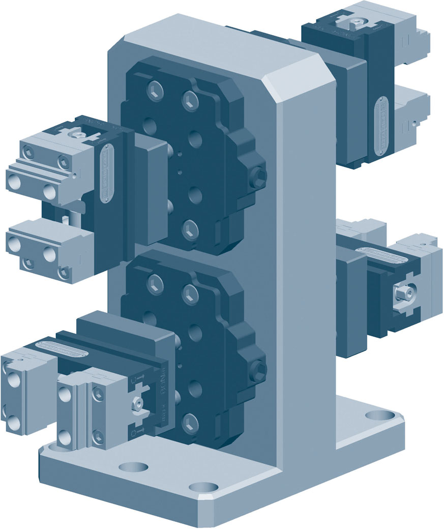 Aufbaubeispiel 4-fach Spanneinheiten ZPS