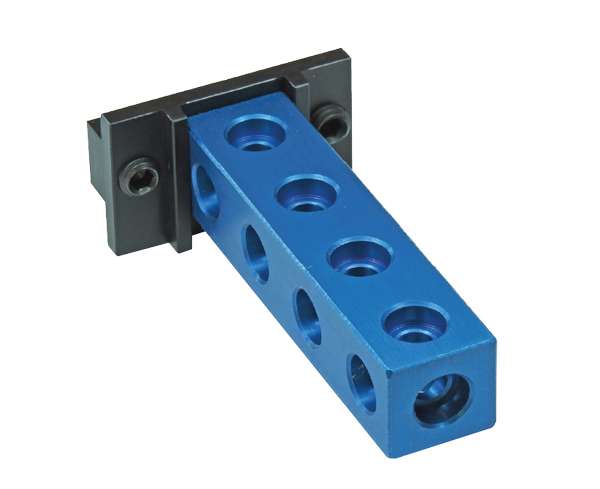 Aufbaubeispiel ALUMESS.optic Halter mit Montagenut und Leiste ALUMESS.maxx