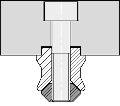 Montage mit Spannzapfen-Mutter ZPS