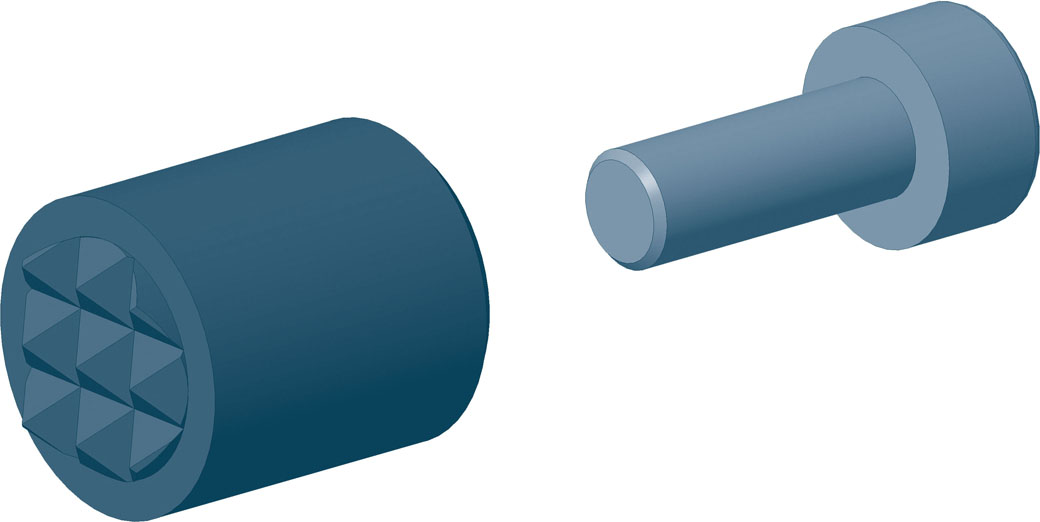 Hartmetall – Befestigung von hinten