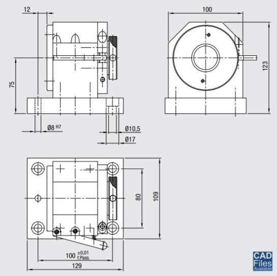 Planzeichnung Direktteilapparat mit Spannzange 5C