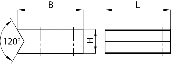 Planzeichnung Prismenbacken